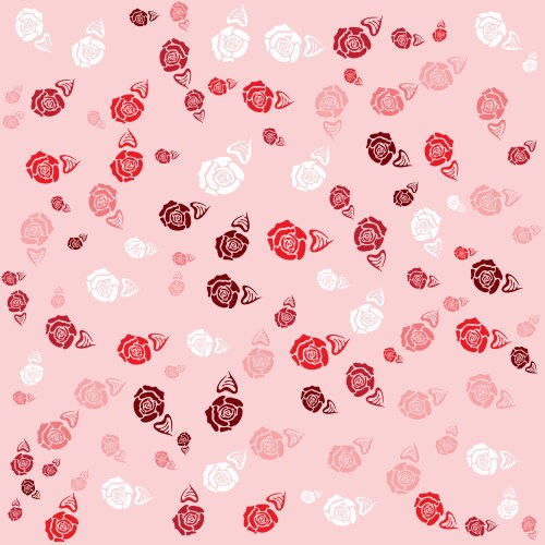 rose with leaf seamless pattern vector image