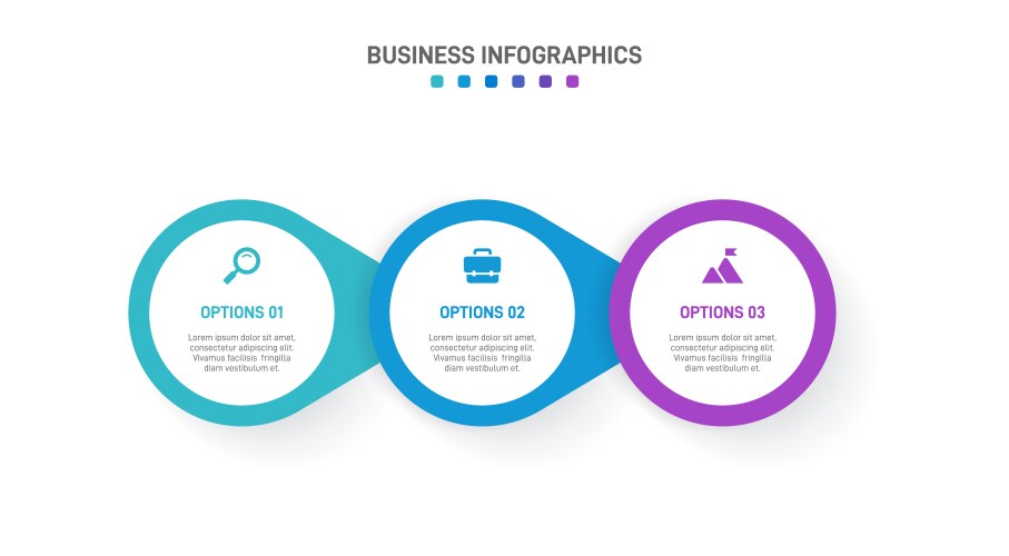 Horizontal progress bar featuring 3 arrow-shaped Vector Image