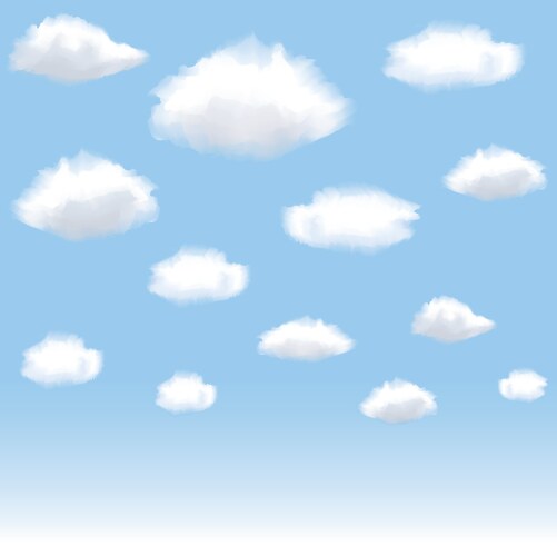 Cartoon sky cloud and sun Royalty Free Vector Image