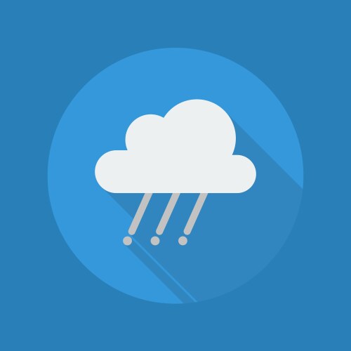 Weather cloud rain circle icon Royalty Free Vector Image
