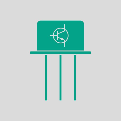 Transistor capacitor icon simple electric Vector Image