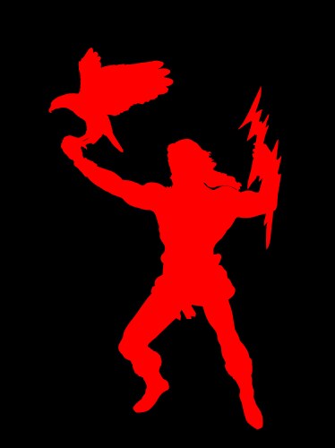 Ancient greek god zeus silhouette vector image