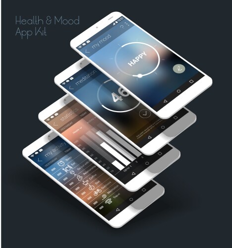 Mobile app ui payment and checkout screens mockup Vector Image