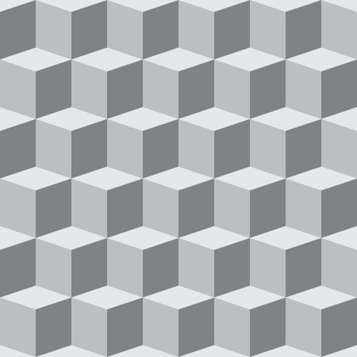 Abstract geometric seamless pattern with 3d cubes Vector Image