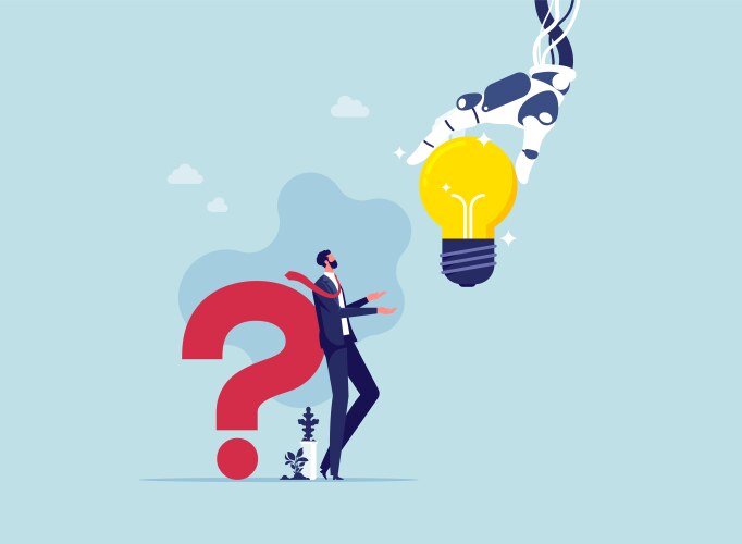 Using artificial intelligence to generate ideas vector image