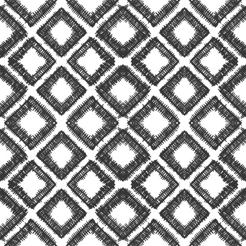 Seamless ethnic doodle black and white background Vector Image