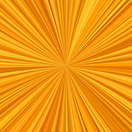 orange starburst background from radial stripes vector image