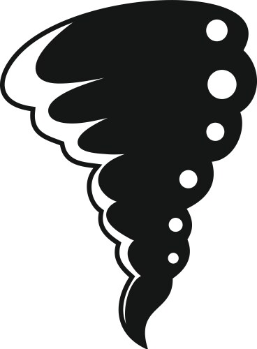 Black tornado rotating and touching the ground Vector Image