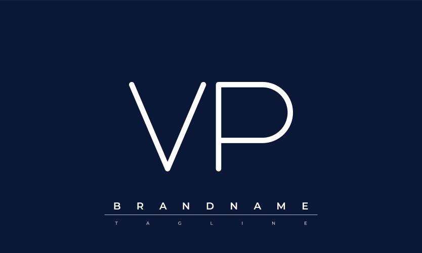 Creative vp letter initial logo image Vector Image