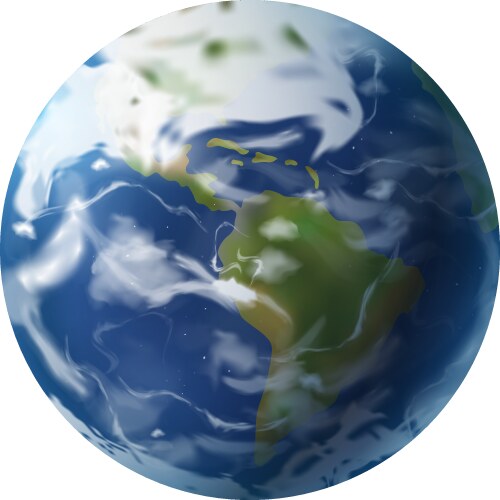 earth globe isolated composition vector image