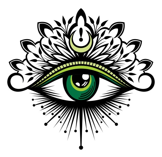 Eye of Providence Tattoo Flash Vector Image
