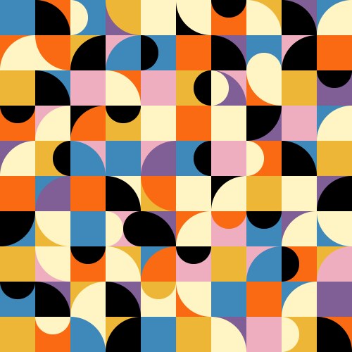 Geometric Colorful Square Pattern vector image