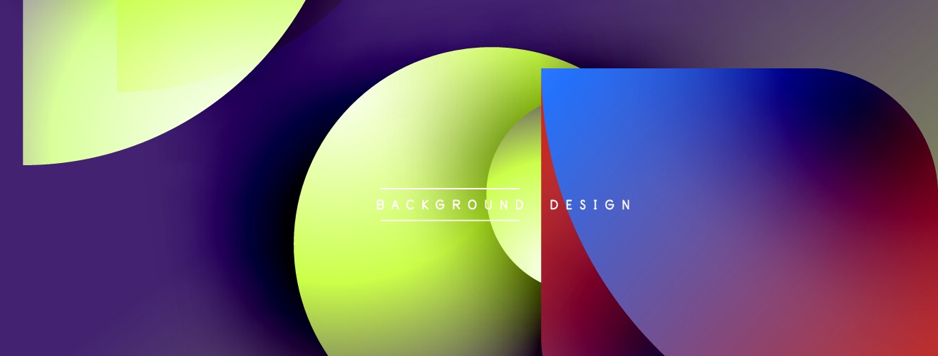 Abstract colorful shapes overlap creating dynamic vector image