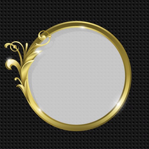 Shining golden ring abstract gold glowing round Vector Image
