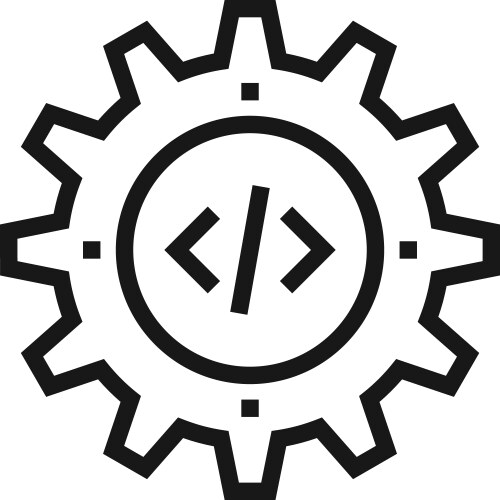 Code optimization flat line web icon concept vector image