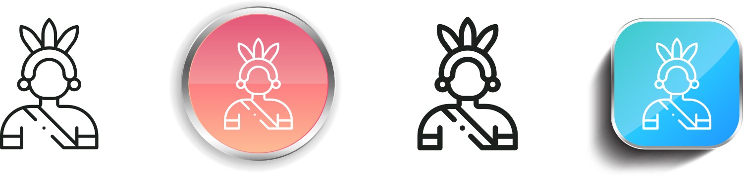 Local icon thin linear regular and button style vector image