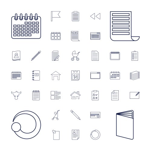 page icons vector image