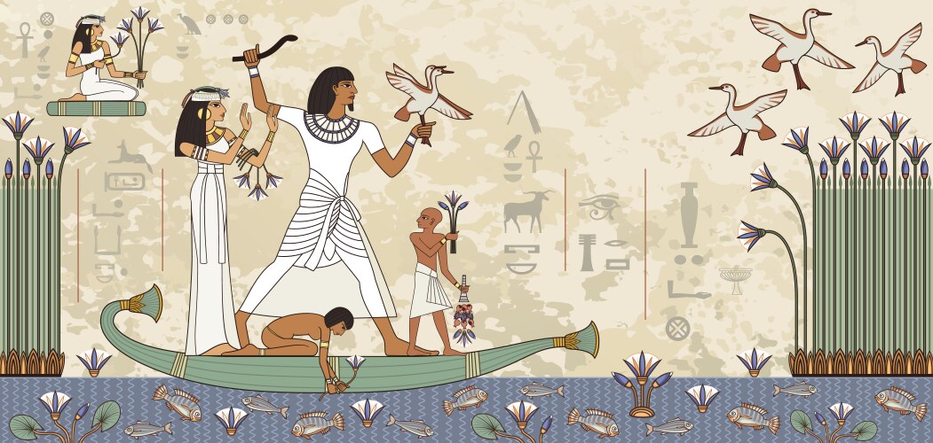 Egypt horizontal Royalty Free Vector Image - VectorStock