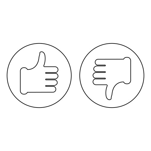 Thumbs Up and Down Outline Vector Images (over 1,600)
