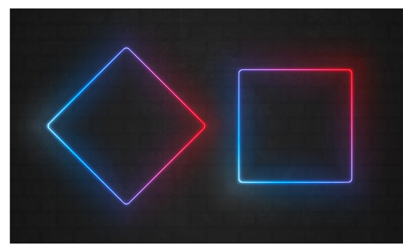 Triangle arrow neon sign Royalty Free Vector Image