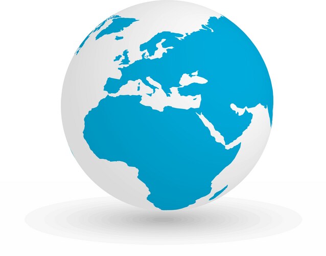 Blue Globe Earth Icon – Royalty-Free Vector | VectorStock