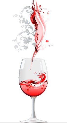 Red Wine Splash Liquid Royalty Free Vector Image