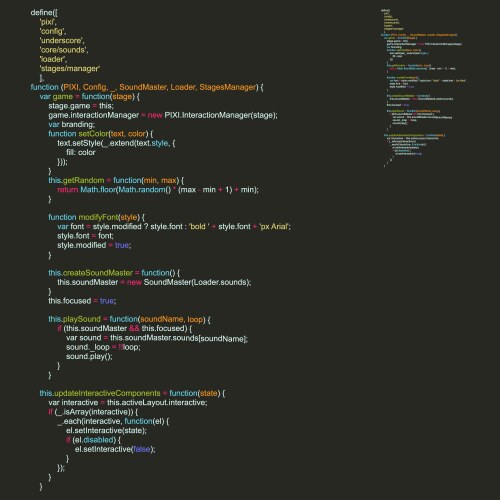 Program code listing abstract programming vector image