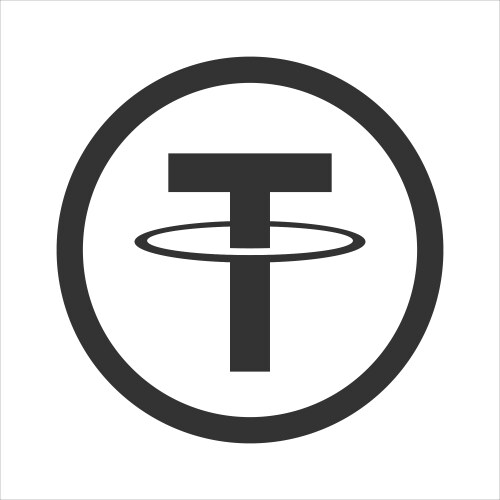 Tether crypto currency with symbol usdt vector image