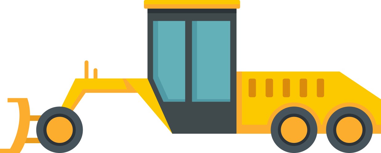 Grader machine utility icon flat isolated vector image