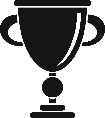 Brand gold cup icon simple style Vector Image