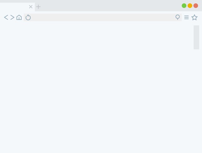 Browser window template empty web app screen vector image