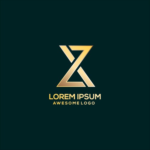 LOGOS 椅子✕２ Monogram ZX logo with shield geometric shape, elegant luxury