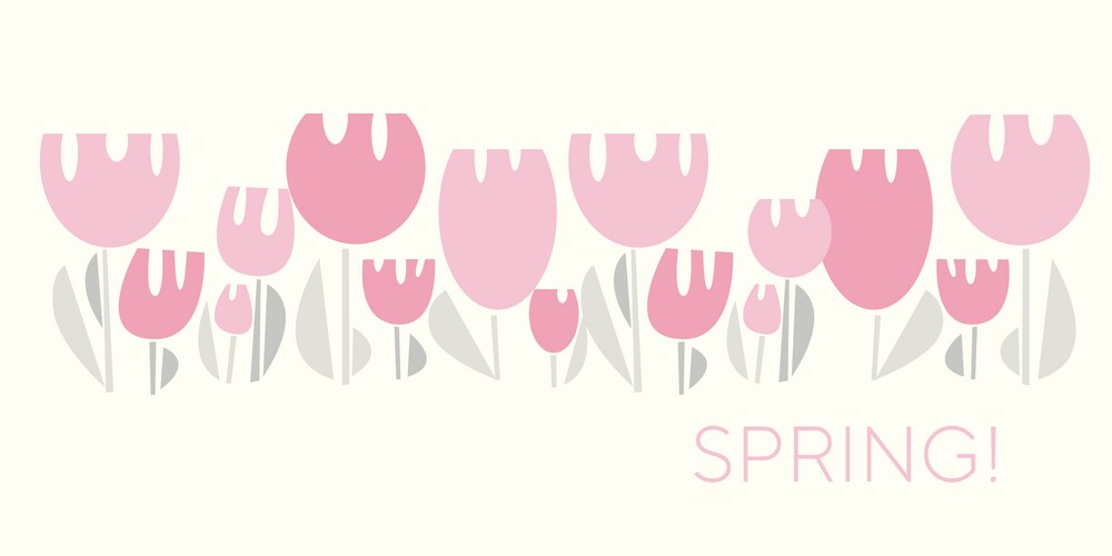 Funny awkward pastel rosy tulip element Vector Image