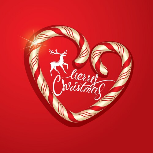 Candy heart red 380 Vector Image