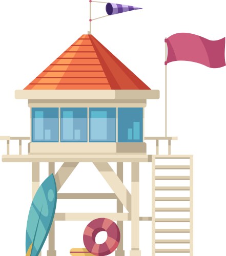 Lifeguard tower icon vector image