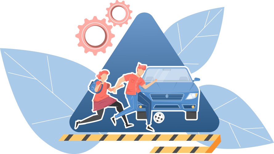 car accident concept vector image