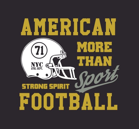 Stylized Football Helmet Vector Image