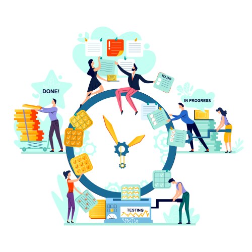 deadline time management business concept vector image