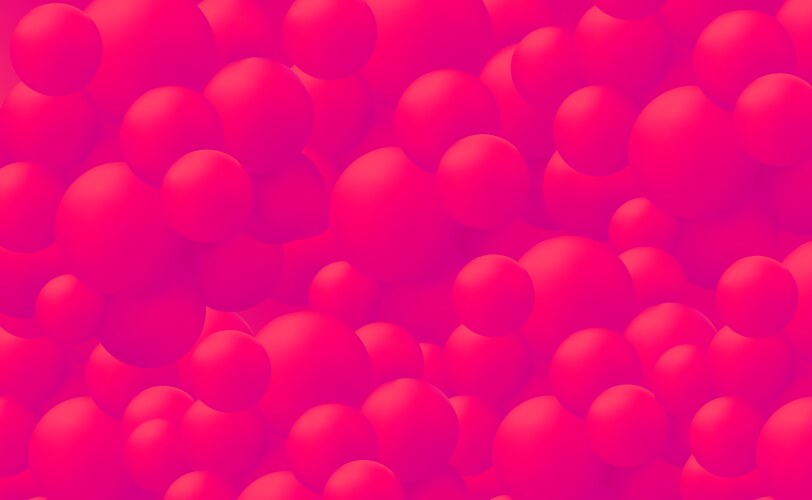 magenta flying spheres abstract composition vector image