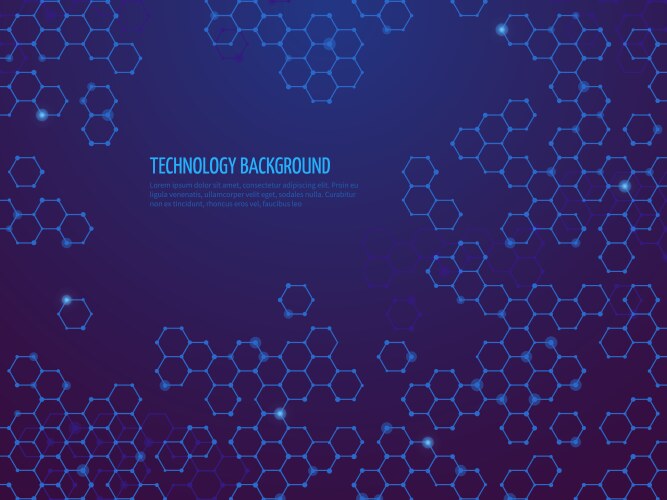 abstract molecule background hexagon dna network vector image