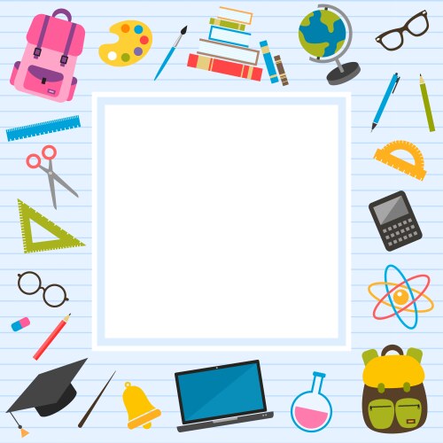Back to school frame Royalty Free Vector Image