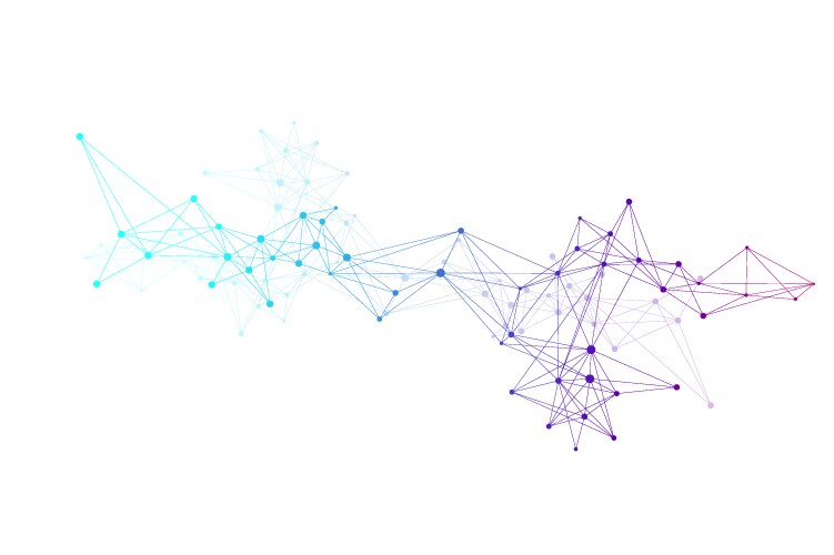 Geometric abstract background with connected line Vector Image