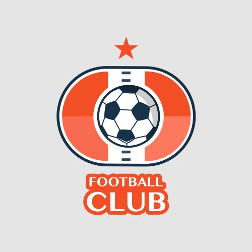 Football badge 9 Vector Image