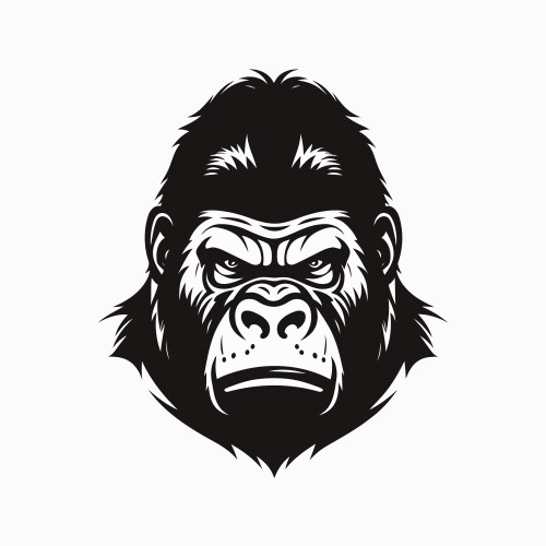 Angry gorilla mascot cartoon logo Royalty Free Vector Image