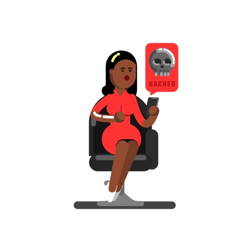 black woman personal information vector image