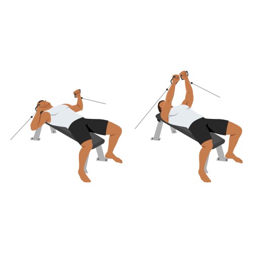 Incline barbell bench press exercise Royalty Free Vector
