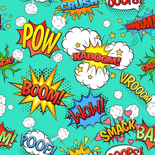 Comic bubble seamless pattern pop art background – Royalty-Free Vector ...