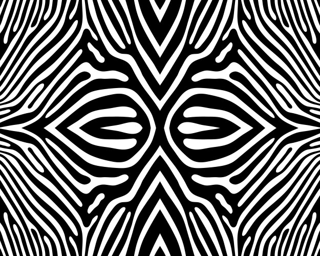 Zebra skin pattern with two heads Royalty Free Vector Image