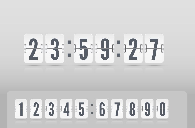 analog airport board countdown timer vector image