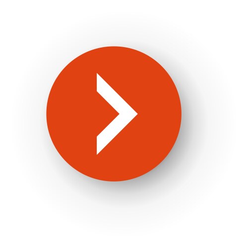 Red button with white arrowhead modern simple vector image